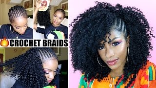 Crochet Braids w Exposed Side Braids Tutorial Outre 3C Whirly [upl. by Swetlana412]