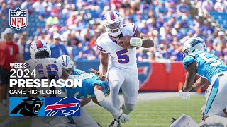 Carolina Panthers vs Buffalo Bills  2024 Preseason Week 3 Game Highlights [upl. by Tarsus216]