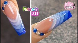 3D FRENCH Nails con ACRILICO  NailsByKaren [upl. by Pascoe]