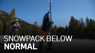 California Snowpack Below Normal With Wet Season Ending [upl. by Joao]