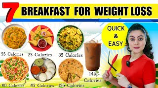 7 Healthy Breakfast Recipes For Weight Loss In Hindi  Indian Veg Breakfast Recipes For Weight loss [upl. by Rozina]