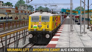 Mumbai LTT  Ayodhya Cant AC Express  Train Simulator  Indian Train  Rail Road Games [upl. by Marashio262]