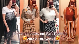 PROVANDO LOOKS EM FAST FASHIONS 2018 4  Zara e Forever 21  Debora Freitas [upl. by Bigelow1]