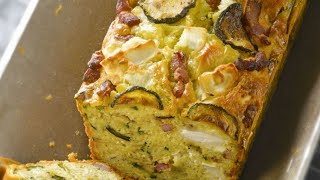 Recette  Cake courgette chèvre et lardons [upl. by Ricker]