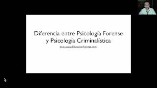 Diferencia entre Psicología Forense y Criminal  Ps Cristián Araos [upl. by Arakawa]