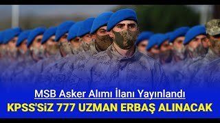 MSB 2024 yılı uzman erbaş alımı Başvuru nasıl yapılır Şartları nelerdir [upl. by Siuluj]