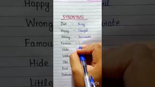 Synonyms and antonyms 10words calligraphycreators english learnwithenglish [upl. by Anerul]