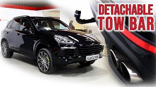 ULTIMATE Towing Power  Porsche Cayenne S EHybrid Detachable Tow Bar [upl. by Ahsienom317]