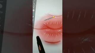 how I draw lips 👄  tutorial  shorts digitalart ibispaintx tutorial art [upl. by Briny]