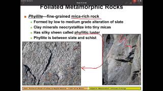 Physical Geology metamorphic rocks foliated rocks and non foliated rocks [upl. by Tamera948]