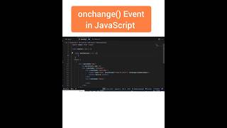 onChange Event in JavaScript shorts javascript [upl. by Ynaffit835]