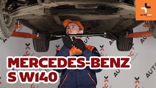 Comment remplacer lamortisseur de direction sur une MERCEDES W140 TUTORIEL AUTODOC [upl. by Aerdnat]