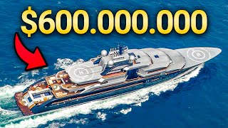 Exclusive Tour INSIDE The 600000000 Crescent Yacht By Lürssen [upl. by Nwahsek]