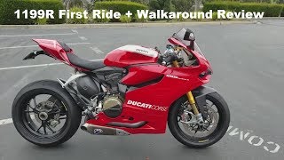 First Ride  Walkaround Review  2014 Ducati Panigale 1199R [upl. by Hesler]