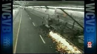 Crane Crash In Tunnel Caught On Camera Video [upl. by Hsan]