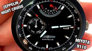 Timegrapher watch test Ceas automatic Zeppelin Night Cruise 72622 cu mecanism Miyota 9110 [upl. by Winthrop]