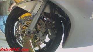 6th Generation VFR800 Front Wheel Removal [upl. by Gordy157]