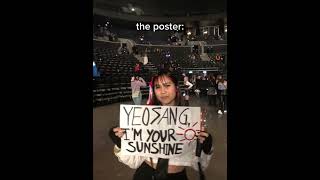 YEOSANGS REACTION TO MY POSTER ateez ateezconcert breakthewall yeosang [upl. by Glialentn]