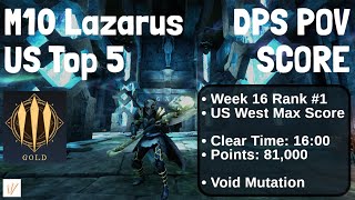 New World  M10 Lazarus RANK 1 Max Score DPS POV Week 16 [upl. by Redlac263]