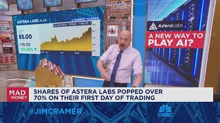 Cramer on Astera Labs Its clearly positioning itself as a new way to play AI theme [upl. by Ulysses]