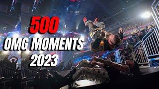 WWE 500 OMG Moments 2023 [upl. by Ahsitak]