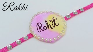 DIY  Name Rakhi Making  how to make easy rakhi  customised name rakhi  diy rakhi making idea [upl. by Zelten]