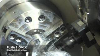 PUMA 3100XLY Drive Shaft Cutting Demo [upl. by Ardnoek383]