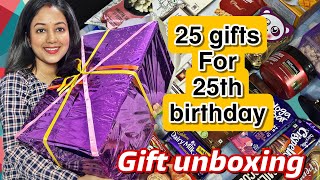 25 Gifts For 25th Birthday 😍॥ Birthday Gifts unboxing ❤️‍🔥❤️‍🔥 ​⁠Putolavlogs [upl. by Oriana]