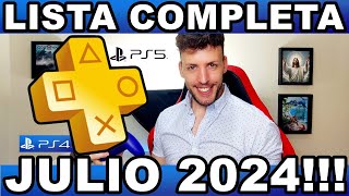 ¡¡¡JUEGOS PS PLUS GRATIS JULIO 2024 PS5PS4 HardMurdog  Sony  Playstation  Plus [upl. by Dust173]