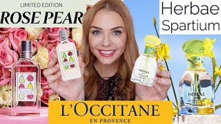 NEW LOCCITANE HERBAE SPARTIUM amp ROSE PEAR LIMITED EDITION FRAGRANCE REVIEW  Soki London [upl. by Eterg]