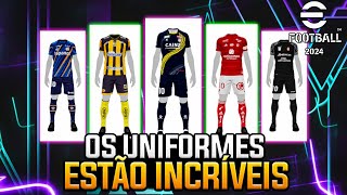 TOP 15 UNIFORMES MAIS BONITOS DO EFOOTBALL 2024 MOBILE [upl. by Engeddi693]