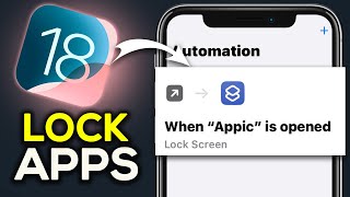 How To Lock Apps On Iphone New Update iOS 18  Easy Guide [upl. by Airotcivairam]