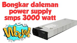 Bongkar daleman power supply smps 3000 watt flatpack2 483000 HE [upl. by Nadoj]