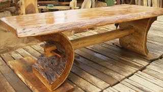 200 woodworking ideas Furniture from logs crafts from saw cuts carving [upl. by Aeneg]