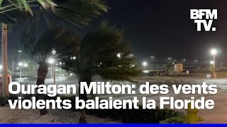 ÉtatsUnis les premières images du puissant ouragan Milton qui balaie la Floride [upl. by Grote529]