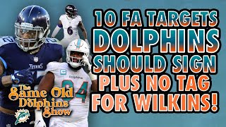 Miami Dolphins Free Agent Targets Plus Miami NOT Tagging Christian Wilkins [upl. by Elbertina]