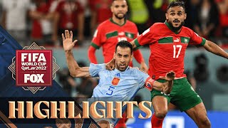 Morocco vs Spain Highlights  2022 FIFA World Cup  Round of 16 [upl. by Christean]