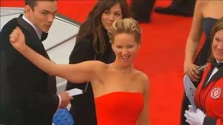 Jennifer Lawrence falls on Oscars 2014 red carpet [upl. by Baalbeer]