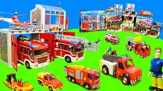 Alle Feuerwehrautos Feuerwehrmann Sam Playmobil Lego Dublo amp Paw Patrol  Spielzeug Unboxing [upl. by Winifield]