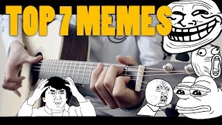 TOP 7 MEME SONGS ON GUITAR [upl. by Cynth]