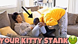 “YOUR KITTY STANK” PRANK ON WIFE [upl. by Edi]