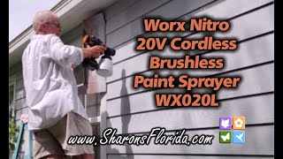 Worx Nitro 20V Cordless Brushless Paint Sprayer WX02L [upl. by Maddeu929]