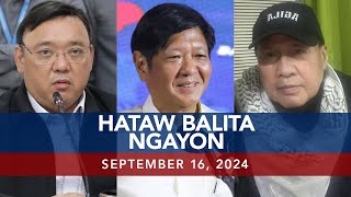 UNTV Hataw Balita Ngayon  September 16 2024 [upl. by Regina]