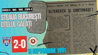 Steaua  Oțelul Galați 20  Divizia A  Etapa 4  11 septembrie 1991 [upl. by Anauqaj]