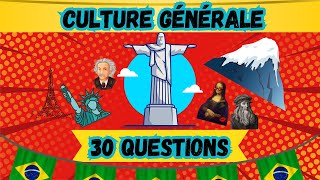 30 QUESTIONS POUR TESTER VOS CONNAISSANCES GÉNÉRALES 👨‍🎓💡🧠 quiz trivia quiztime [upl. by Hannan]