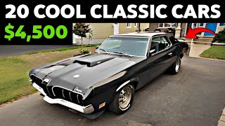 Most Powerful Drivers 20 Classic Cars For Sale Under 10000 [upl. by Hamal]