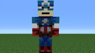 Minecraft 360 How To Make A Captain America Statue The Avengers [upl. by Idas558]