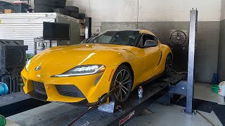 B46B48 STOCK TURBO WHP WORLD RECORD  Toyota Supra 20 E85 DYNO [upl. by Enilrac]