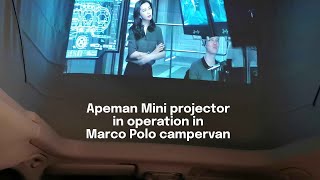 Apeman Mini M4 projector in Mercedes Marco Polo campervan [upl. by Arral]