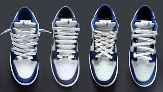 4 WAYS HOW TO LACE NIKE DUNK 1 LOW  Laces Styles [upl. by Sineray759]